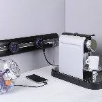 GT 1.0 - Genesis, 65 cm - Negro cepillado - 2 x USB - cable 1,5 m + 2 tomas de corriente GS4-L negra