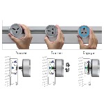 Toma de corriente internacional ITL3-L Titanio - Anillo Alu - Led Azul