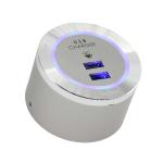 USB3QC-L - Cargador rpido USB dos salidas - Titanio - Led Bleu