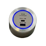 USB3QC - Cargador rápido USB dos salidas - Titanio - Led Bleu
