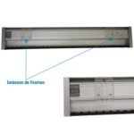 Perfil eléctrificado E-Genesis, 60 cm, Conexión izquierda, Aluminio  