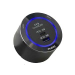 USB3QC - Cargador rápido USB dos salidas - Negro - Led azul