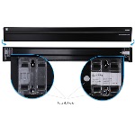 Perfil eléctrificado E-Genesis, 90 cm, Conexión izquierda, Negro