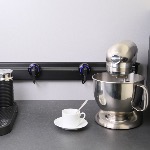 Perfil eléctrificado E-Genesis, 90 cm, Conexión izquierda, Negro