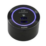 USB3QC-L - Cargador rápido USB dos salidas - Negro - Led azul
